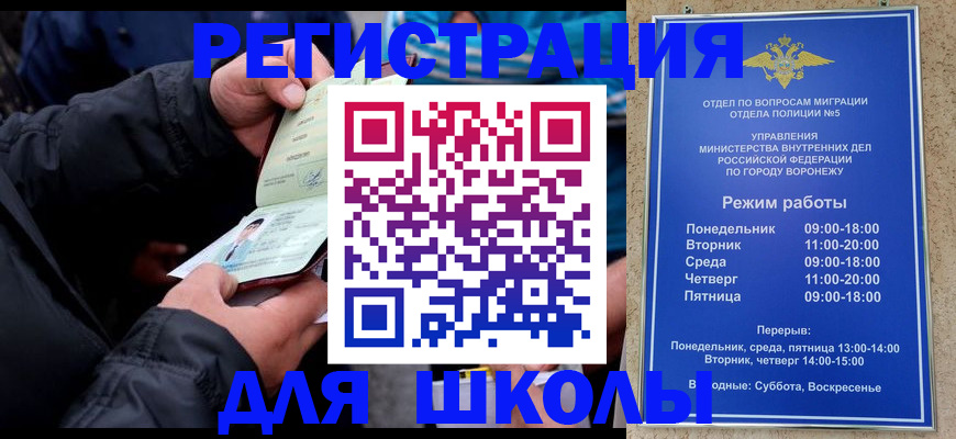 временная регистрация для школы в Щёкино